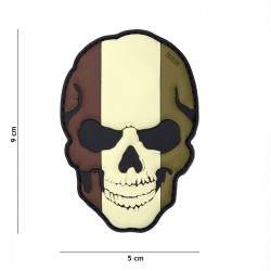 Patch 3D PVC Skull Belgium avec velcro de la marque 101 Inc (444130-5013)