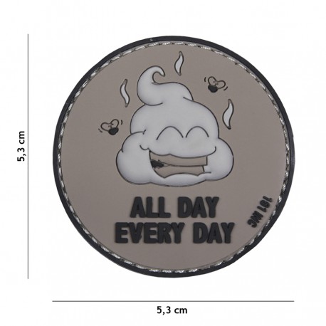 Patch 3D PVC All day every day avec velcro de la marque 101 Inc (444130-5026)