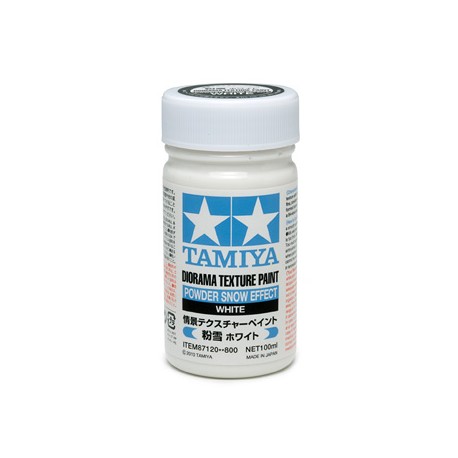 Peinture texture pour diorama. La couleur est Neige poudre 250 ml de la marque Tamiya (87120)