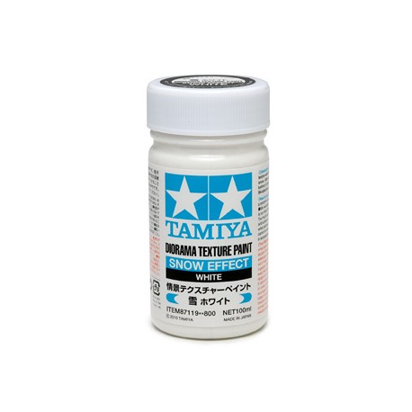 Peinture texture pour diorama. La couleur est Neige 250 ml de la marque Tamiya (87119)