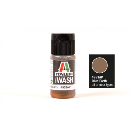 Jus pour maquette plastique. La couleur est terre grasse. La contenance du pot est de 20 ml. La marque est Italeri (4953AP)