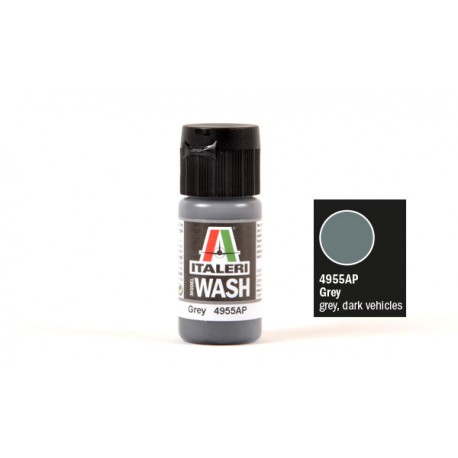 Jus pour maquette plastique. La couleur est gris. La contenance du pot est de 20 ml. La marque est Italeri (4955AP)