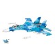 Jeu de briques – Avion de chasse Blue jet fighter 1/44 de la marque Sluban (M38-B0985 | 413326)