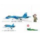 Jeu de briques – Avion de chasse Blue jet fighter 1/44 de la marque Sluban (M38-B0985 | 413326)