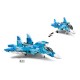 Jeu de briques – Avion de chasse Blue jet fighter 1/44 de la marque Sluban (M38-B0985 | 413326)