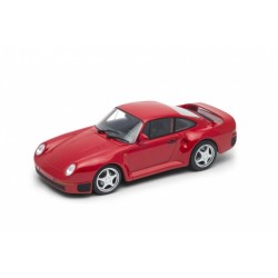 Voiture miniature – Porsche 959 rouge 1/24 de la marque Welly (24076)