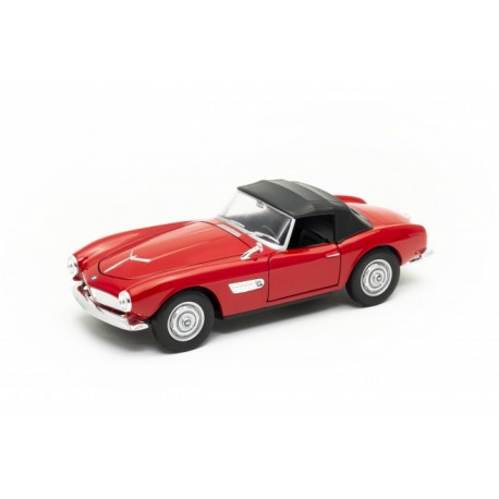 Voiture miniature – BMW 507 rouge capote fermée 1/24 de la marque Welly (24097H)