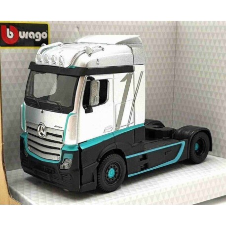 Miniature – Mercedes Actros gris et noir 1/43 de la marque Bburago (18-32202)