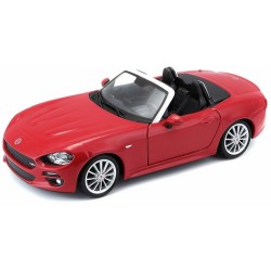 Miniature – Fiat 124 Spider rouge 1/24 de la marque Bburago (18-21083)