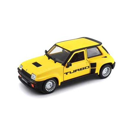 Miniature – Renault R5 turbo jaune 1/24 de la marque Bburago (18-21088Y)