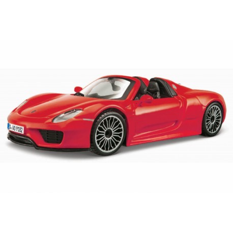 Miniature – Porsche 918 spyder rouge 1/24 de la marque Bburago (18-21076R)