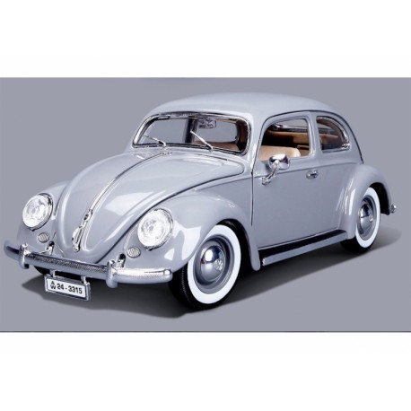 Miniature – Volkswagen Coccinelle 1955 grise 1/18 de la marque Bburago (18-12029)