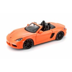 Miniature – Porsche 718 boxster orange 1/24 de la marque Bburago (18-21087)