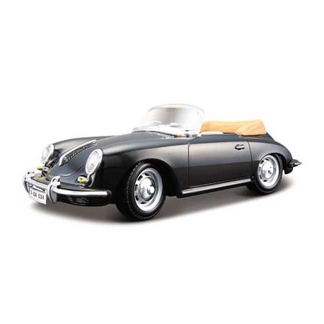 Miniature – Porsche 356B cabriolet noire 1961 1/24 de la marque Bburago (18-22078)