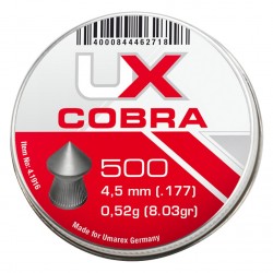 500 Plombs pointus airgun Cobra 4.5 mm 0.52 gramme de la marque Umarex (4.1916 | 41916)