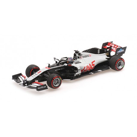 Miniature – Haas VF-20 grand prix F1 Bahrain 2020 Grosjean (à l'échelle 1/43) de la marque Minichamps (417201508)