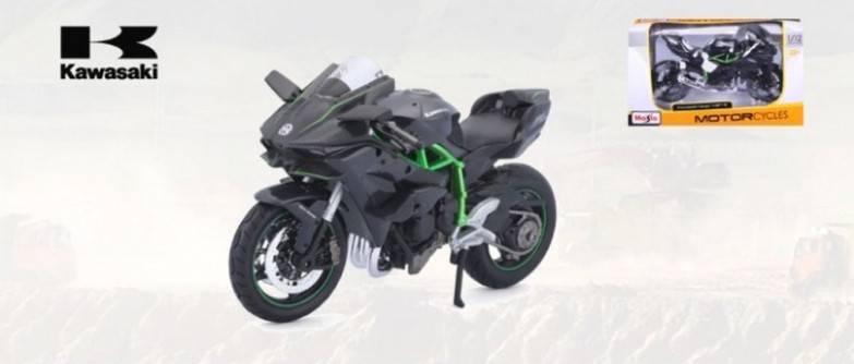 DR6 Kawasaki Ninja H2R grise 1 12 Maisto 20 16880