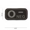 Patch 3D PVC O - noir