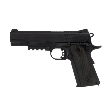 Réplique airsoft - Colt 1911 rail gun noir CO2 blow back de la marque Cybergun (180524)