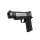 Réplique airsoft - Colt 1911 rail gun noir et chrome CO2 blow back full métal de la marque Cybergun (180525)