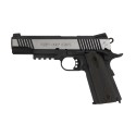 Colt 1911 railgun noir et chrome CO2 blowback