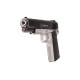 Réplique airsoft - Colt 1911 noir et silver ressort (métal et ABS – culasse métal) de la marque Cybergun (180131)