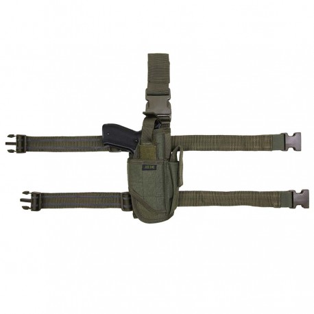 Équipements tactiques - Holster de cuisse droitier vert de la marque 101 Inc (355408)