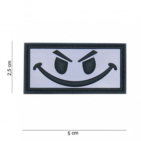 Patch 3D PVC Evil smiley blanc (avec velcro) de la marque 101 Inc (11170 | 444100-3501)