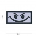 Patch 3D PVC Evil smiley blanc