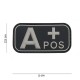 Patch 3D PVC groupe sanguin A+ noir (avec velcro) de la marque 101 Inc (11177 | 444100-3506)