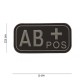 Patch 3D PVC AB+ noir