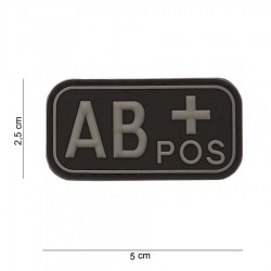 Patch 3D PVC groupe sanguin AB+ noir (avec velcro) de la marque 101 Inc (11178 | 444100-3505)
