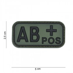 Patch 3D PVC groupe sanguin AB+ vert (avec velcro) de la marque 101 Inc (13032 | 444100-7385)