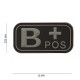 Patch 3D PVC groupe sanguin B+ noir (avec velcro) de la marque 101 Inc (11176 | 444100-3504)