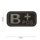 Patch 3D PVC B+ noir