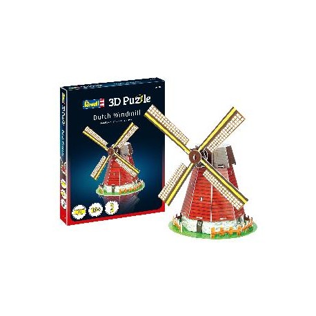 Puzzle 3D – Moulin à vent Hollandais (20 pièces) de la marque Revell (00110)