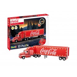 Puzzle 3D – Camion Coca-cola avec éclairage LED (168 pièces) de la marque Revell (00152)