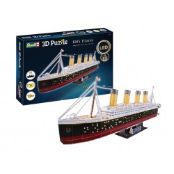 Puzzle 3D – RMS Titanic avec led (266 pièces) de la marque Revell (00154)