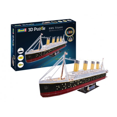 Puzzle 3D – RMS Titanic avec led (266 pièces) de la marque Revell (00154)