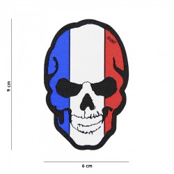 Patch tissu Skull France (avec velcro) de la marque 101 Inc (7141 | 446101-10016)