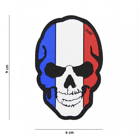 Patch tissu Skull France (avec velcro) de la marque 101 Inc (7141 | 446101-10016)