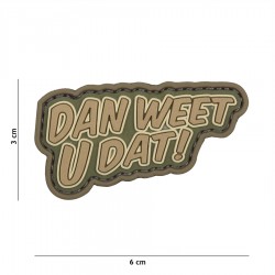 Patch 3D PVC Dan weet u dat (avec velcro) de la marque 101 Inc (12061 | 444130-5481)
