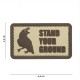 Patch 3D PVC Stand your ground (avec velcro) de la marque 101 Inc (12048 | 444130-5474)