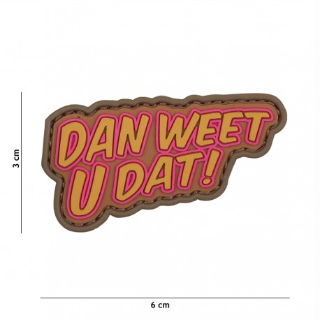 Patch 3D PVC Dan weet u dat (avec velcro) de la marque 101 Inc (11147 | 444130-5451)