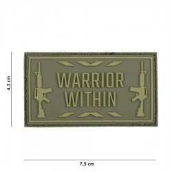 Patch 3D PVC Warrior within vert (avec velcro) de la marque 101 Inc (16112 | 444130-5271)