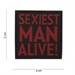 Patch 3D PVC Sexiest man alive rouge (avec velcro) de la marque 101 Inc (12010 | 444120-3541)