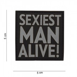 Patch 3D PVC Sexiest man alive gris (avec velcro) de la marque 101 Inc (12024 | 444120-7392)