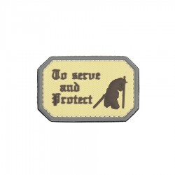 Patch 3D PVC To serve and protect coyote (avec velcro) de la marque 101 Inc (1090 | 444130-7026)