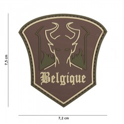 Patch 3D PVC Belgique devil (avec velcro) de la marque 101 Inc (20073 | 444130-5402)