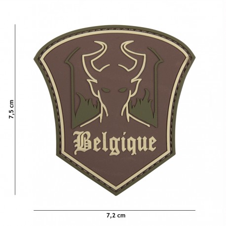 Patch 3D PVC Belgique devil (avec velcro) de la marque 101 Inc (20073 | 444130-5402)